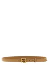 Fendi Cappuccino Coloured Leather Ff Belt Women In Brown