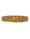 Fendi Women Ff Belt In Brown