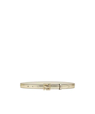Fendi Ff Belt In Nude