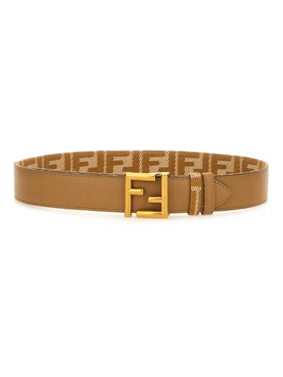 Fendi Ff Belt In Sand