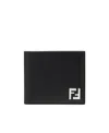 Fendi Ff Bi-fold Leather Wallet In Black