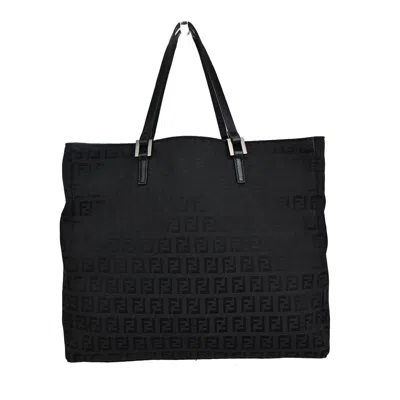 Fendi Ff Black Canvas Tote Bag ()