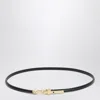 Fendi Ff Engraved Metal Loop Belt In Black