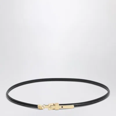 Fendi Ff Black Leather Belt In Pink