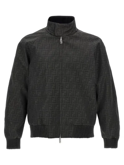 Fendi 'ff' Bomber Jacket In Black