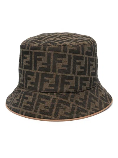 Fendi Ff Bucket Hat In Brown
