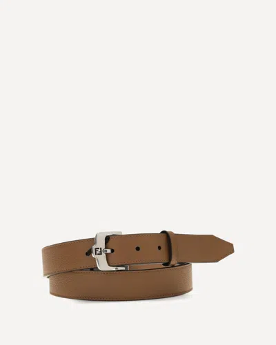 Fendi Ff Buckle Belt In Brown