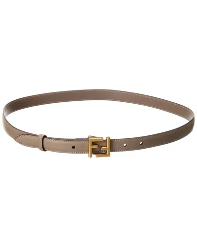 Fendi Ff Buckle Leather Belt In Multi