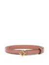 Fendi Ff-buckle Leather Belt In Pink