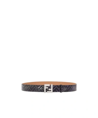 Fendi Ff Buckle Logo Belt In Black