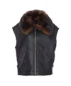 Fendi Ff Buckles Leather Vest In Black
