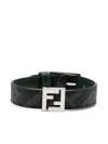 Fendi Reversible Bracelet Adjustable Length In Black