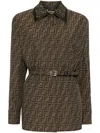 Fendi Brown Ff Jacket In Brown