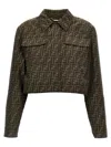 Fendi Ff Logo Cropped Jacket