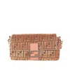 Fendi Ff Canvas Medium 'baguette' Bag In Pink