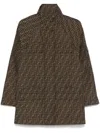 Fendi Kurzmantel Aus Canvas Mit Ff In Brown