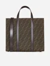 Fendi Ff Jacquard-motif Tote Bag In Tobacco,ebony