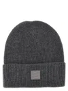 Fendi Logo Cap With Fold-over Cuff And Ribbed Texture