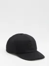 Fendi Cashmere And Wool Cap Featuring Embroidery In Black