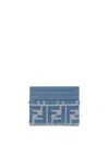 Fendi Baguette Card Holder In Blue