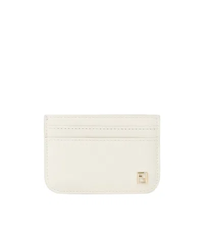 Fendi Ff Card Case In White