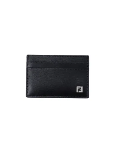 Fendi "ff" Card Holder In Black