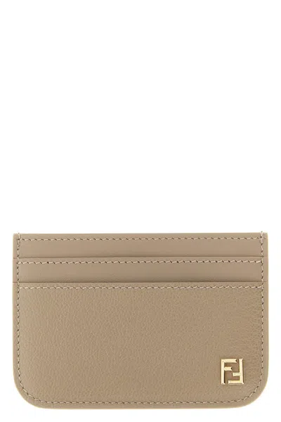 Fendi Ff Card Holder In Powder Pink