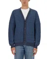Fendi Ff Cardigan In Blue