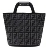 Fendi Borsa Shopping In Cashmere Ricamato Uomo In Black