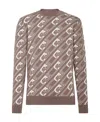 Fendi Ff-chain Knit Jumper In Multicolor