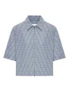 Fendi Chambray Ff Jacket In Blue