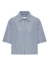 Fendi Chambray Ff Jacket In Blue