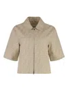 Fendi Ff Chambray Jacket In Brown