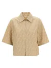 Fendi Ff Chambray Jacket In Neutral