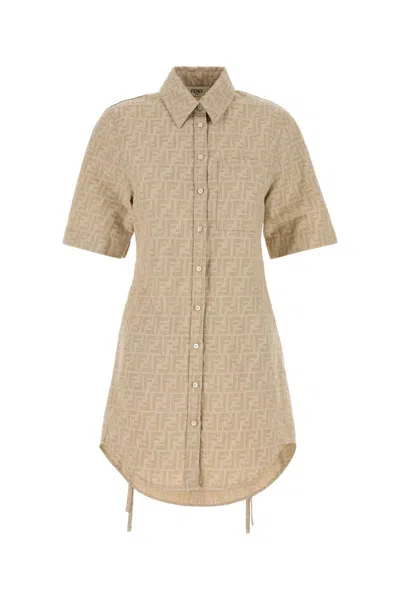 FENDI FENDI FF CHAMBRAY DRESS