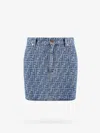 Fendi Women Ff Chambray Mini Skirt