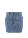 Fendi Women Ff Chambray Mini Skirt