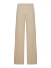 Fendi Embroidered Chambray Wide-leg Pant In Neutral