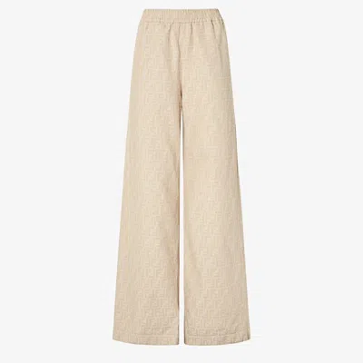 FENDI FENDI "FF CHAMBRAY" PANTS