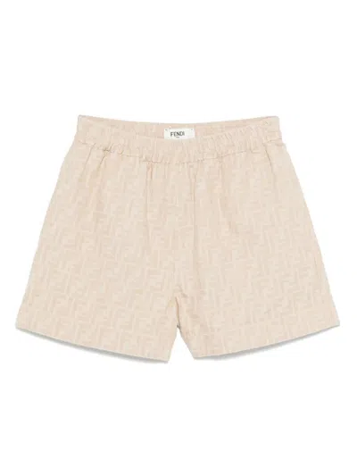 FENDI `FF CHAMBRAY` SHORTS