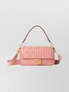 Fendi Ff Clasp Calfskin Shoulder Bag