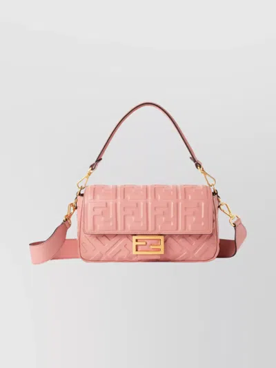 Fendi Ff Clasp Calfskin Shoulder Bag