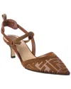 Fendi Colibr Lite Slingback In Brown