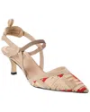 Fendi Ff Colibri Lite Medium Mesh & Leather Slingback Mule In Neutral