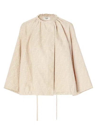 Fendi Ff Cotton And Linen Jacket