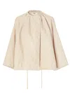 Fendi Ff-pattern Drawstring Jacket In White