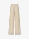 Fendi Women Ff Cotton And Linen Trousers In Neutral