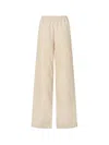 Fendi Women Ff Cotton And Linen Trousers In Neutral