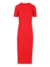 Fendi Ff Cotton And Viscose Dress Dresses Red In Red