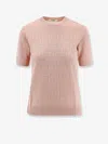 Fendi Women Ff Cotton And Viscose Sweater In Nude